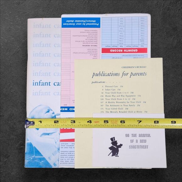 1963 Infant Care Pamphlet + Ephemera Lot Children’s Bureau John J Rhodes Rambler - Picture 11 of 12